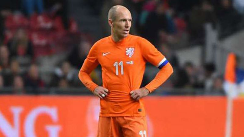 Arjen Robben trong màu áo đội tuyển Hà Lan